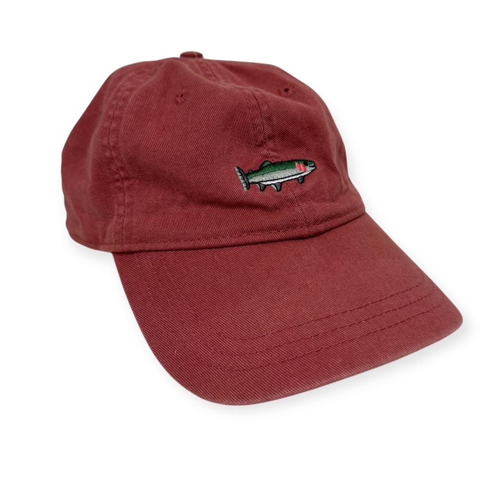 J. Crew Factory Washed Critter Hat Fish Embroidered Baseball Cap